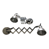 Stainless steel articulated wall lamps