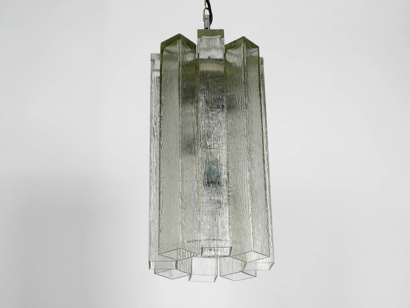 XXL glass pendant lamp by Doria | Mid Century Modern  | Brutalist Desogn
