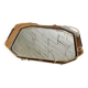 Rectangular service mirror tray with its mirror