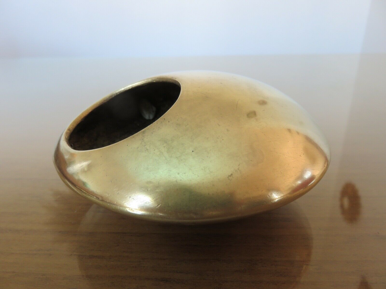 Series of 4 Scandinavian "pebble" ashtrays in bronze 70s