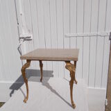Side table wrought iron marble