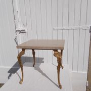 Table d'appoint  marbre fer forgé