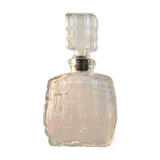 Chiseled glass whiskey carafe