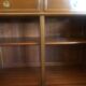 Mahogany wood bookcase and bronze handles