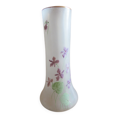 Vase françois théodore legras modèle lamartine verre art nouveau 25cm
