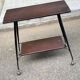 Desserte scandinave vintage en bois et acier