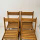 4 chaises pliables en bois vintage