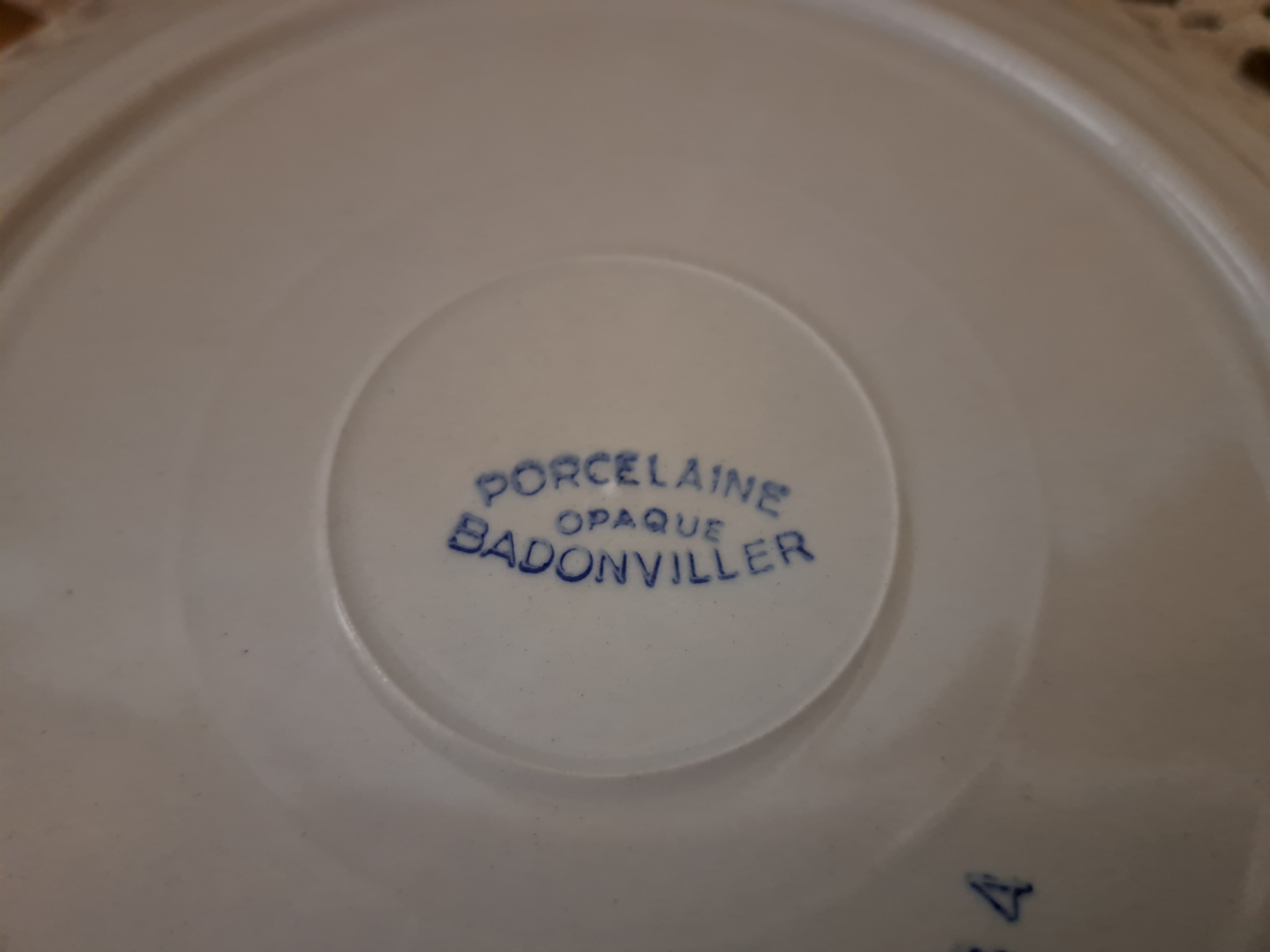 4 flat plates Badonviller Art Deco