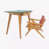 Children's desk Baumann foot compass and chair