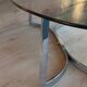 Glass and chrome coffee table from the 1970s.