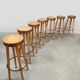 Vintage design wooden barstools 'Swirl'