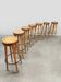 Vintage design wooden barstools 'Swirl'