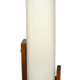 Scandinavian wall light in teak and opaline glass by Louis Kalff for Philips, 1968