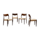 Set of 4 rosewood Fristho Franeker dining chairs