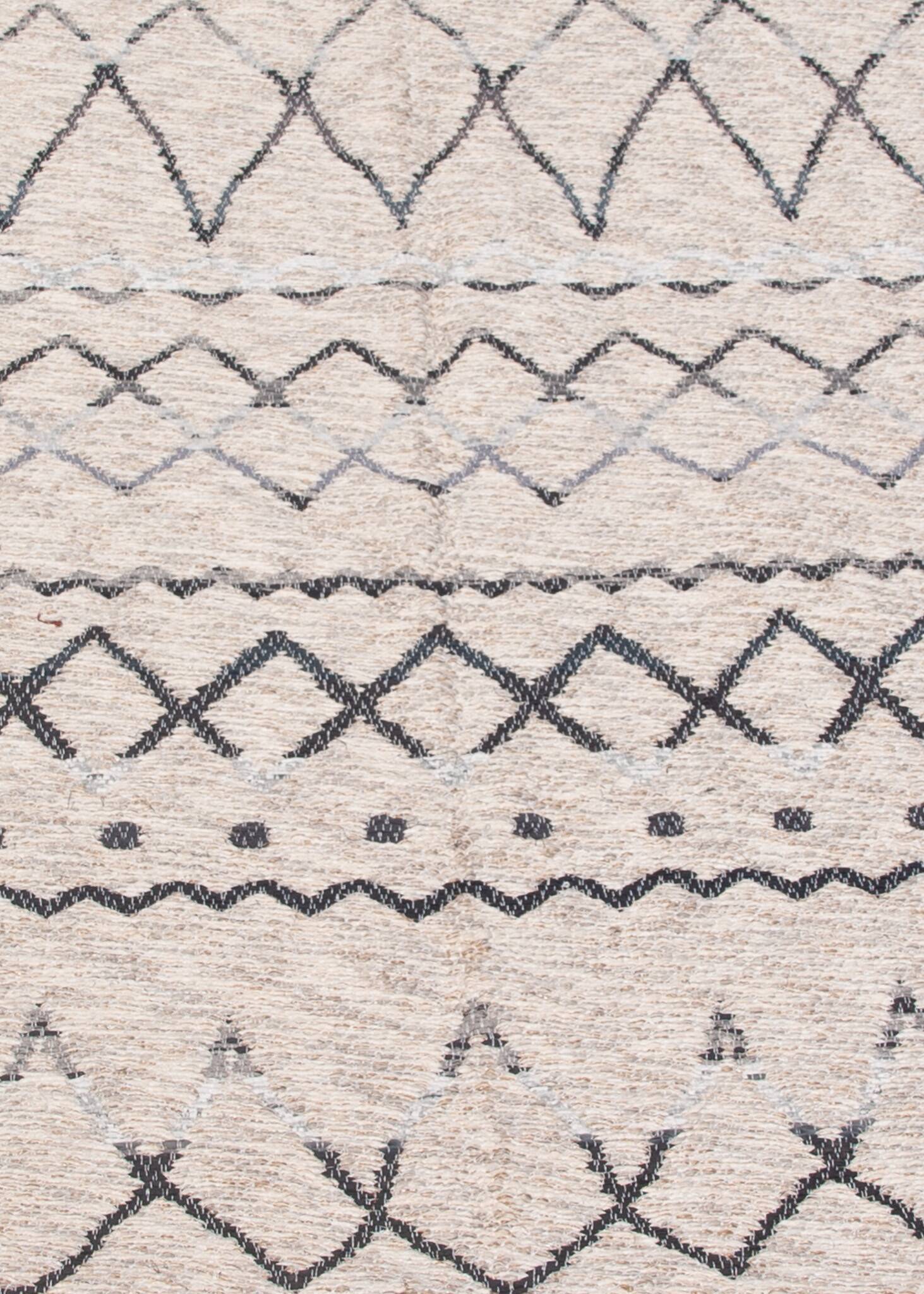 Recycled cotton handcrafted rug - Reversible - Grey