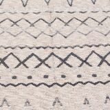 Recycled cotton handcrafted rug - Reversible - Grey