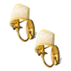 Murano Glass and Brass Sconces, 1980s, Set of 2