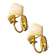 Murano Glass and Brass Sconces, 1980s, Set of 2