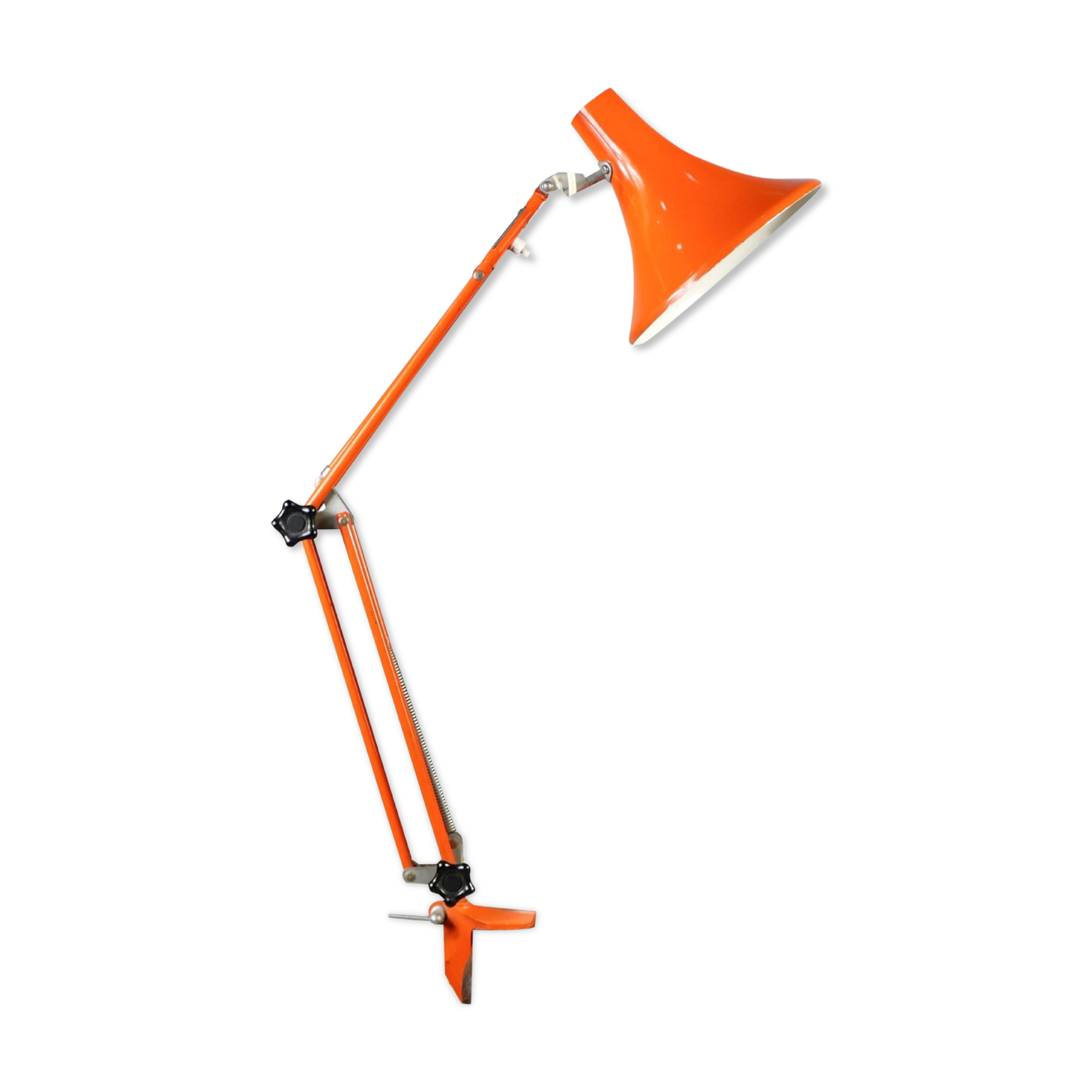 Orange Luxo style architect lamp