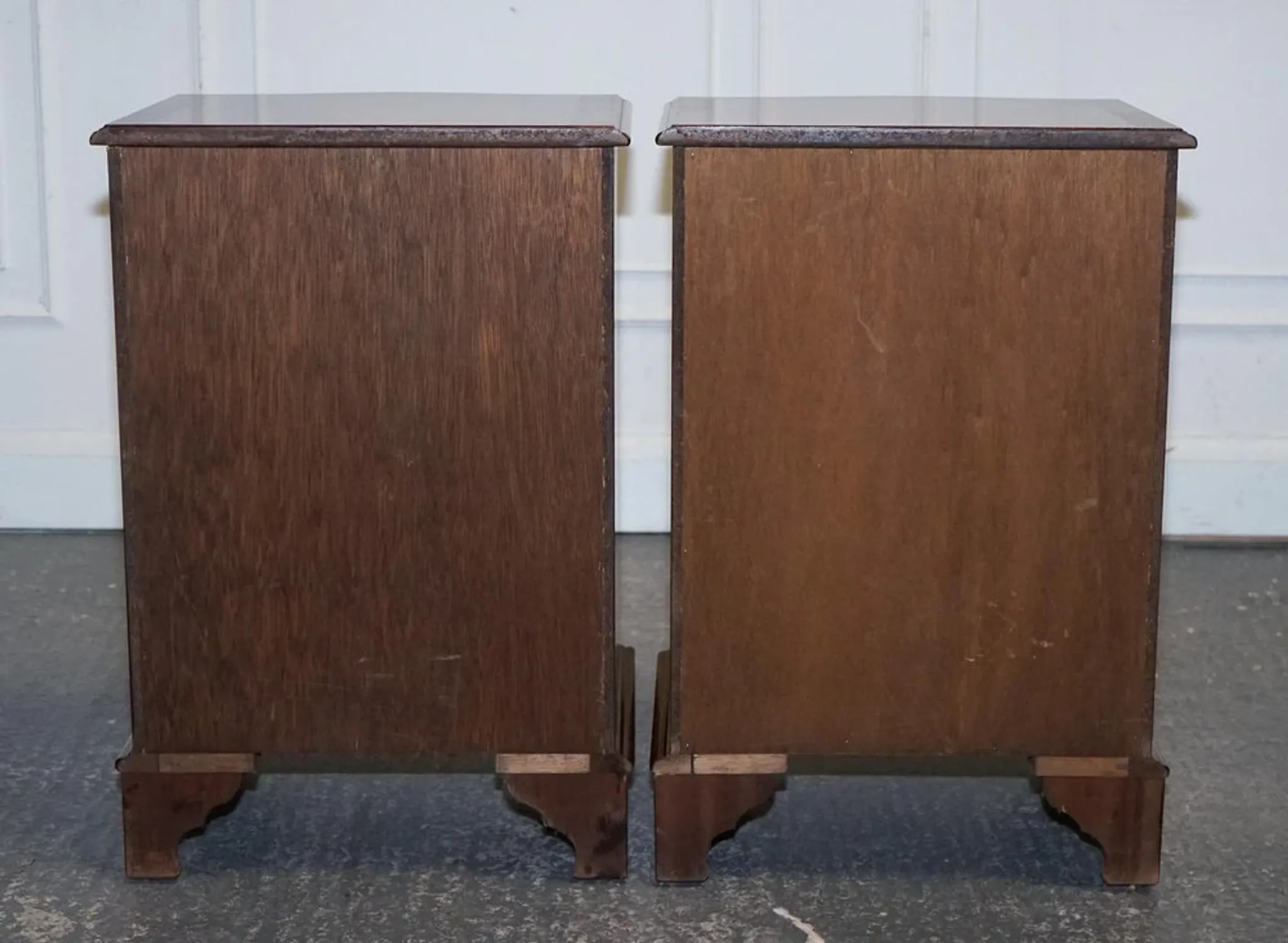Georgian Style Bedside Tables with Drawers, Set of 2