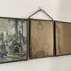 Vintage antique barber triptych mirror