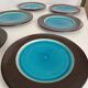 Set of 6 Flat Plates Geneviève Lethu Model Salomé