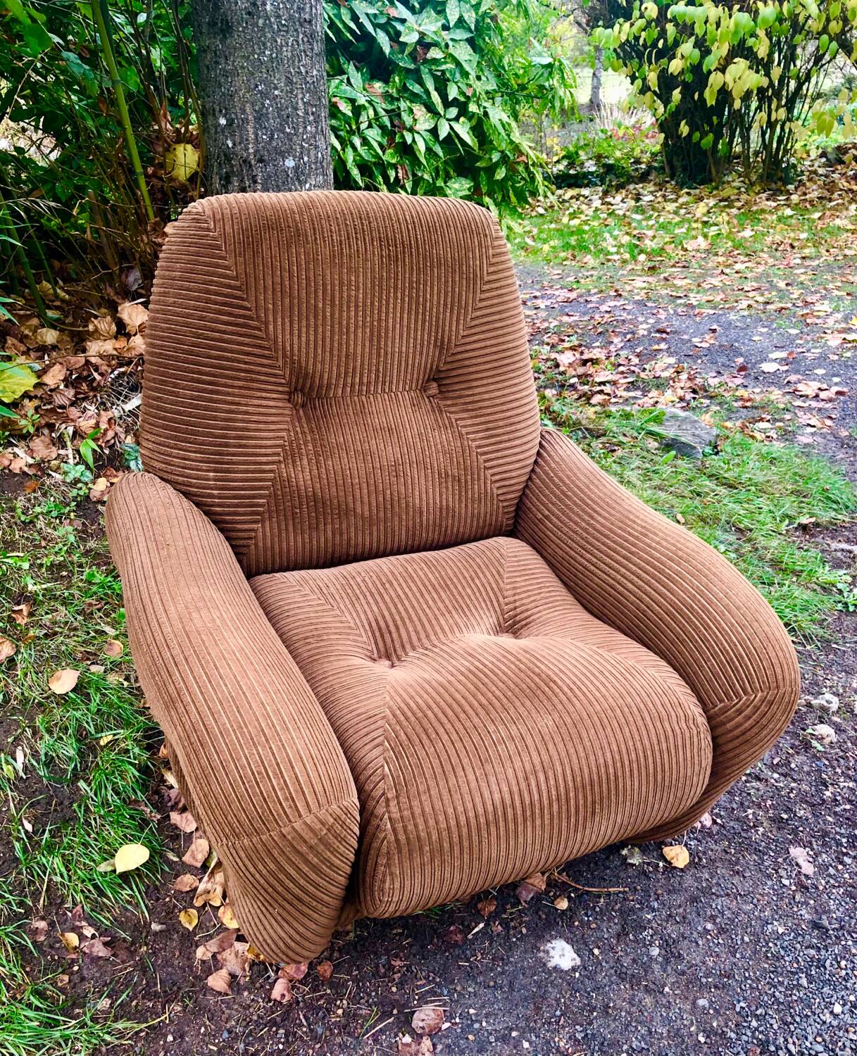 Vintage corduroy armchair