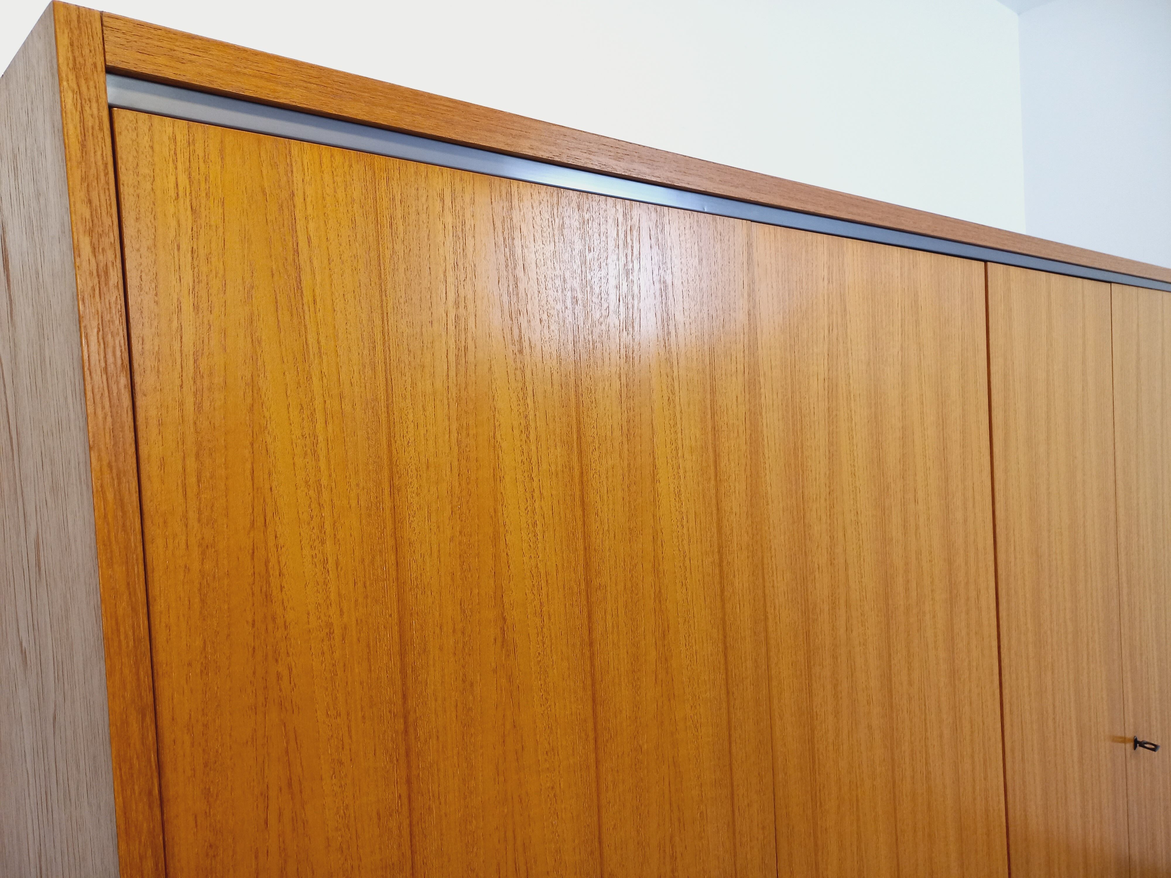 Vintage Scandinavian teak wardrobe from the 1960s.