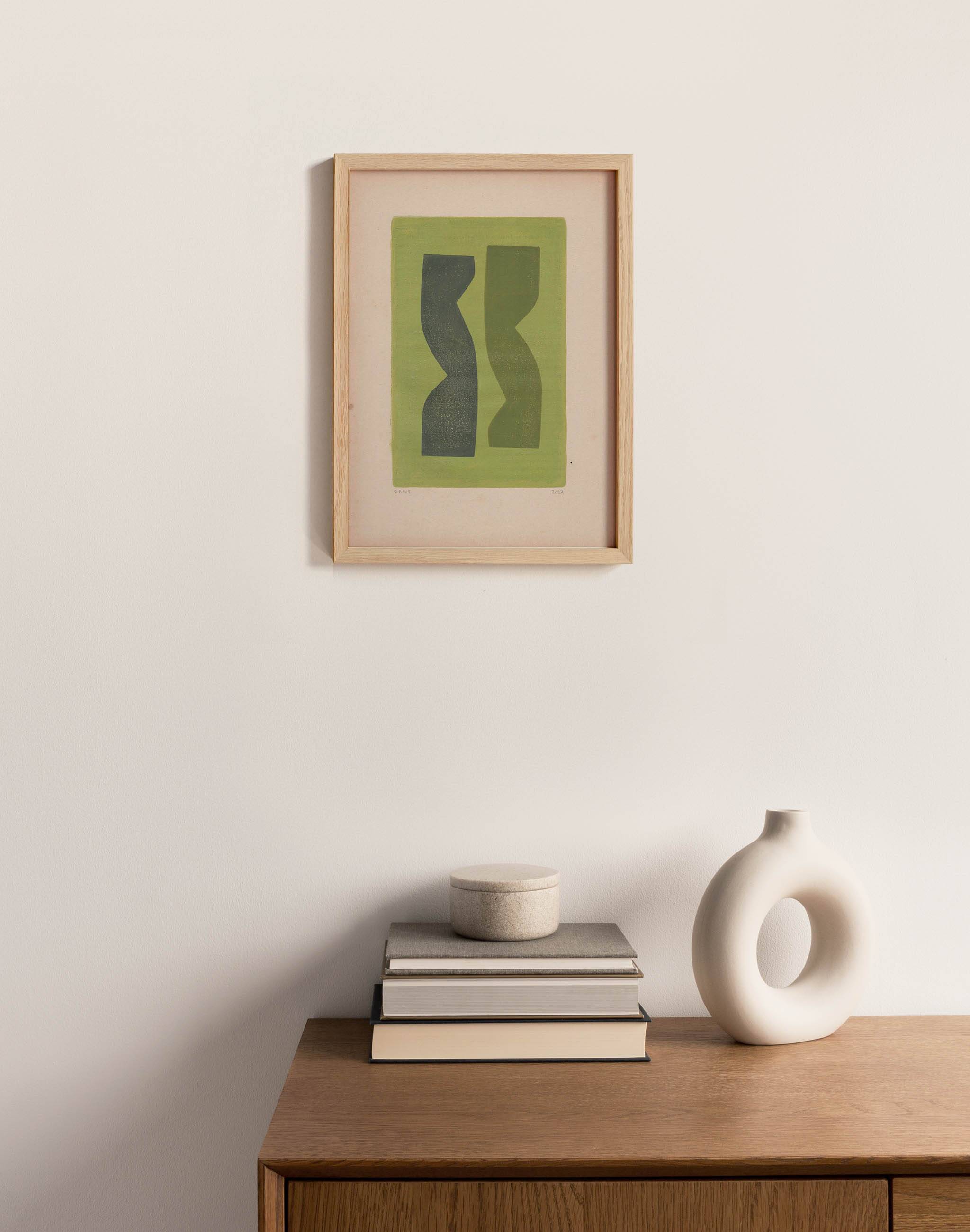 abstract painting on paper B48 signed eawy