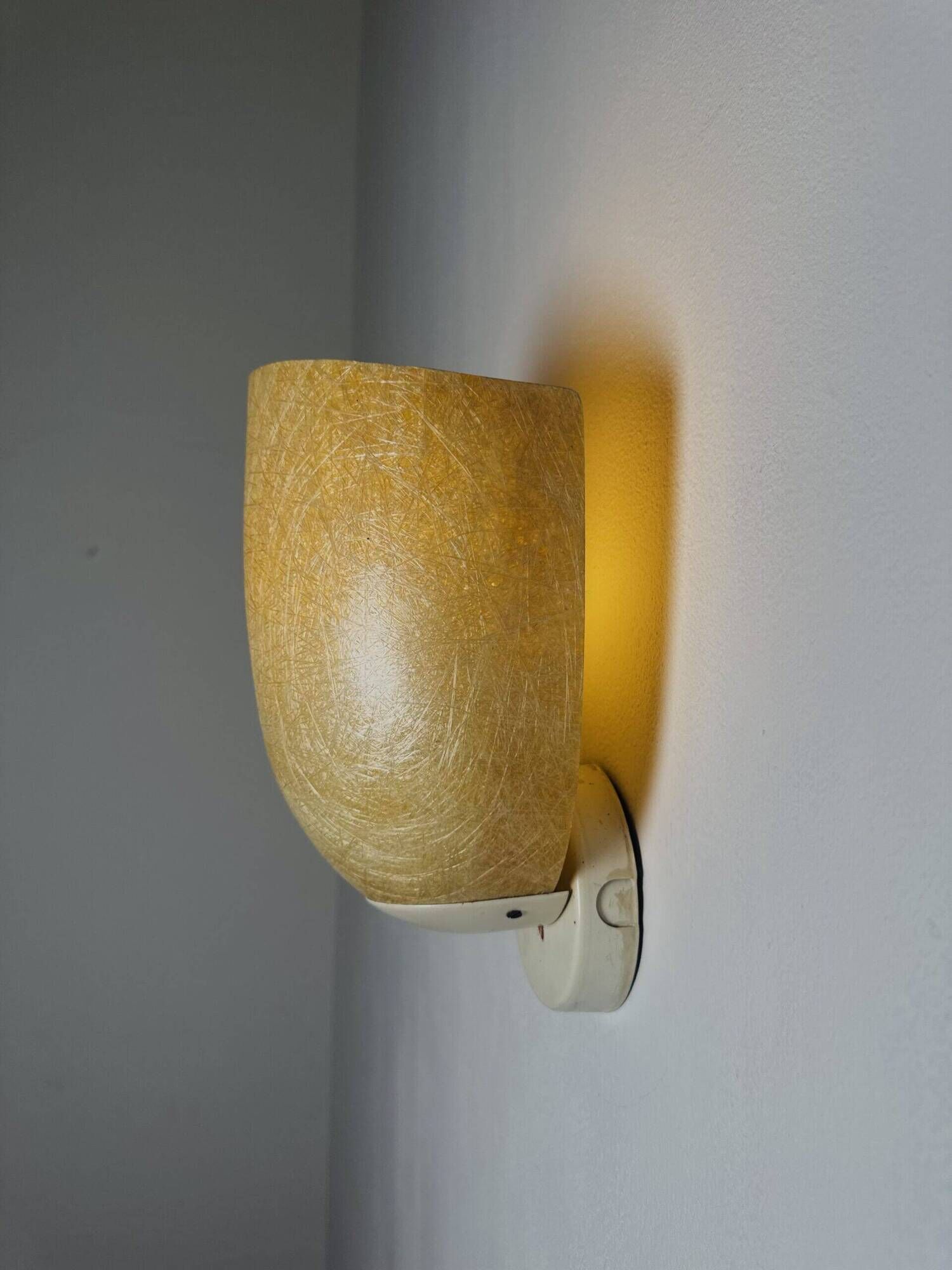 Model Nd11 Fiberglass Wall Lamp By Louis Kalff For Philips, The Netherlands 1950S