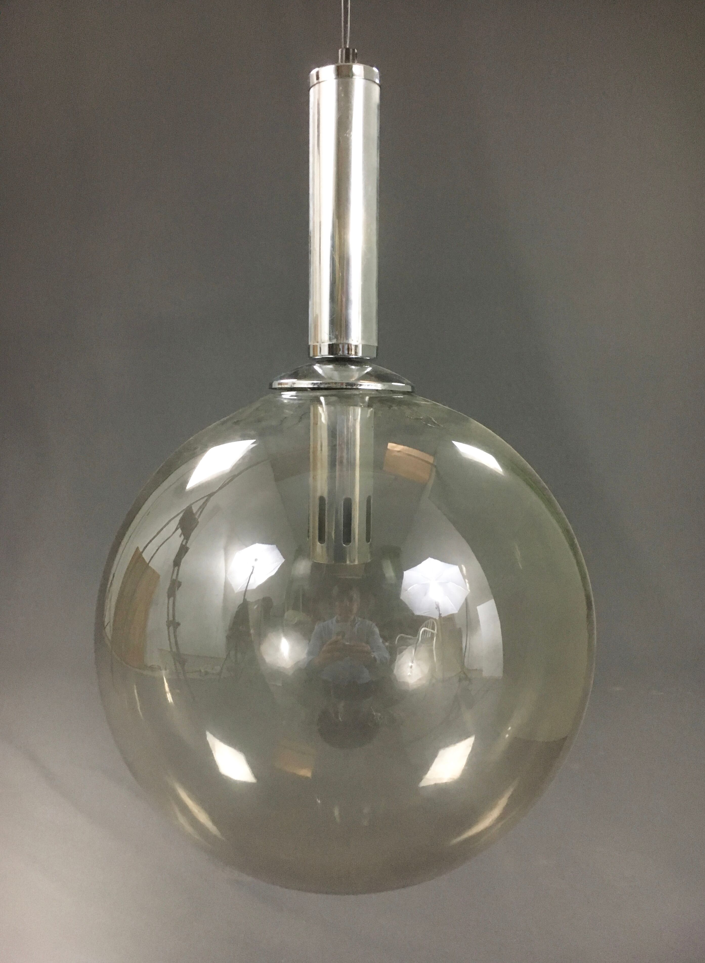 See Delmas glass and steel hanging