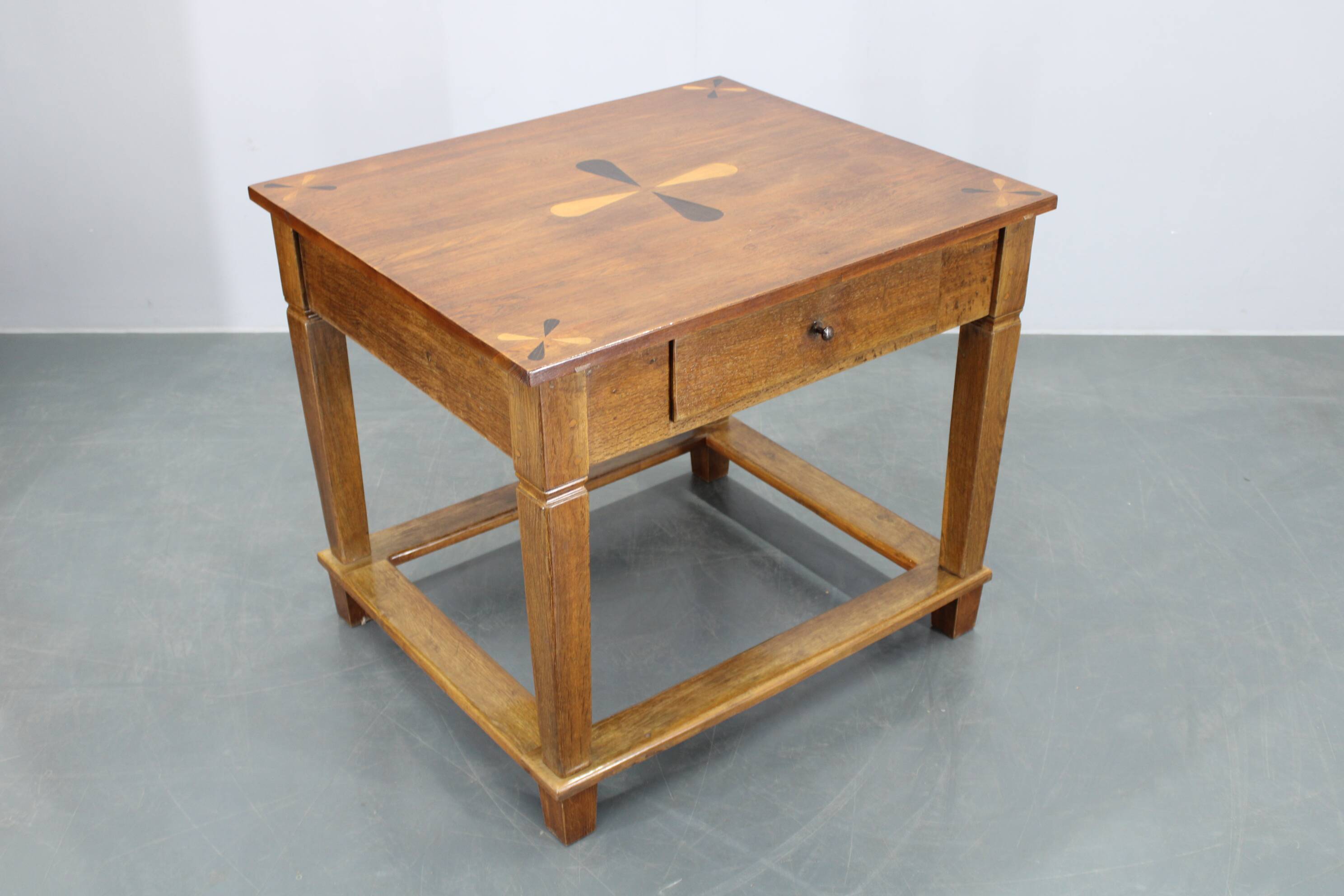 1930s Restored Antique Oak Table, Czechoslovakia
