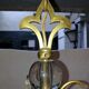 Lustre en verre et laiton 1960