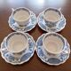 4 Ridgway (Staffordshire) blue "Windsor" English cups
