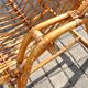 Vintage balcony garden furniture armchairs and table bamboo and rattan 1960