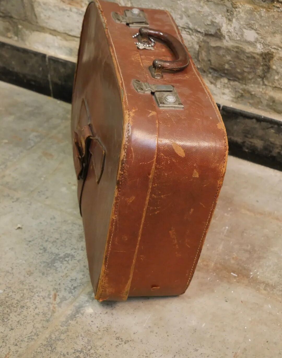 Leather suitcase