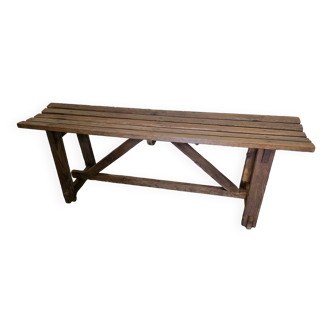 Ancien banc en bois , 130cms de L