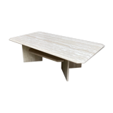 Rectangular travertine coffee table