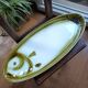 Large ceramic dish in the shape of a fish, Moulin des Loups brand