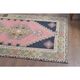 1970s Turkish Oushak Handmade Wool Cotton Pink Area Rug 114x212