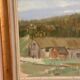 Oil on Panel “Landscape with a Hut” by Carl Einar, Vintage & Framed 38.5×32cm