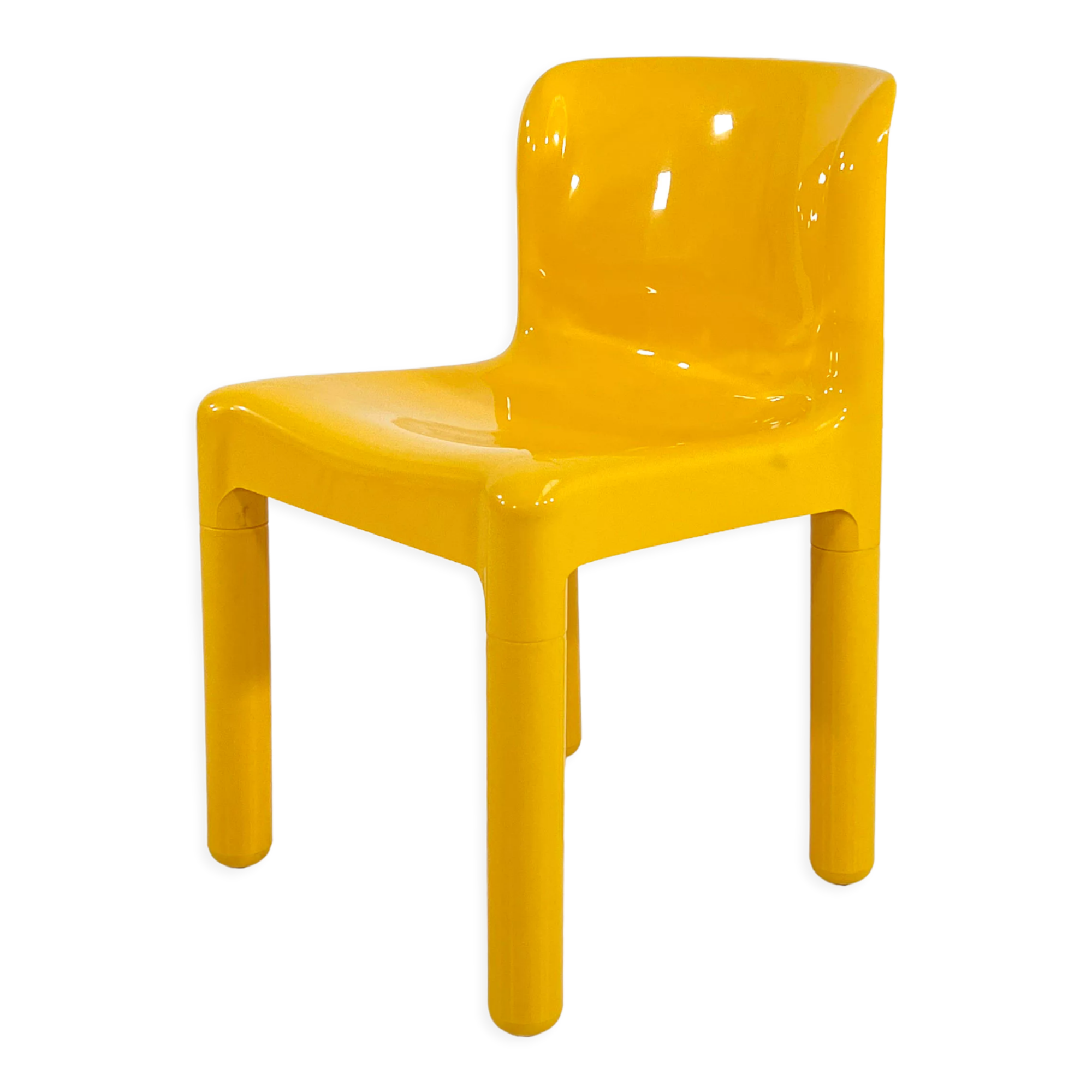 Yellow chair model 4875 by Carlo Bartoli for Kartell, 1970
