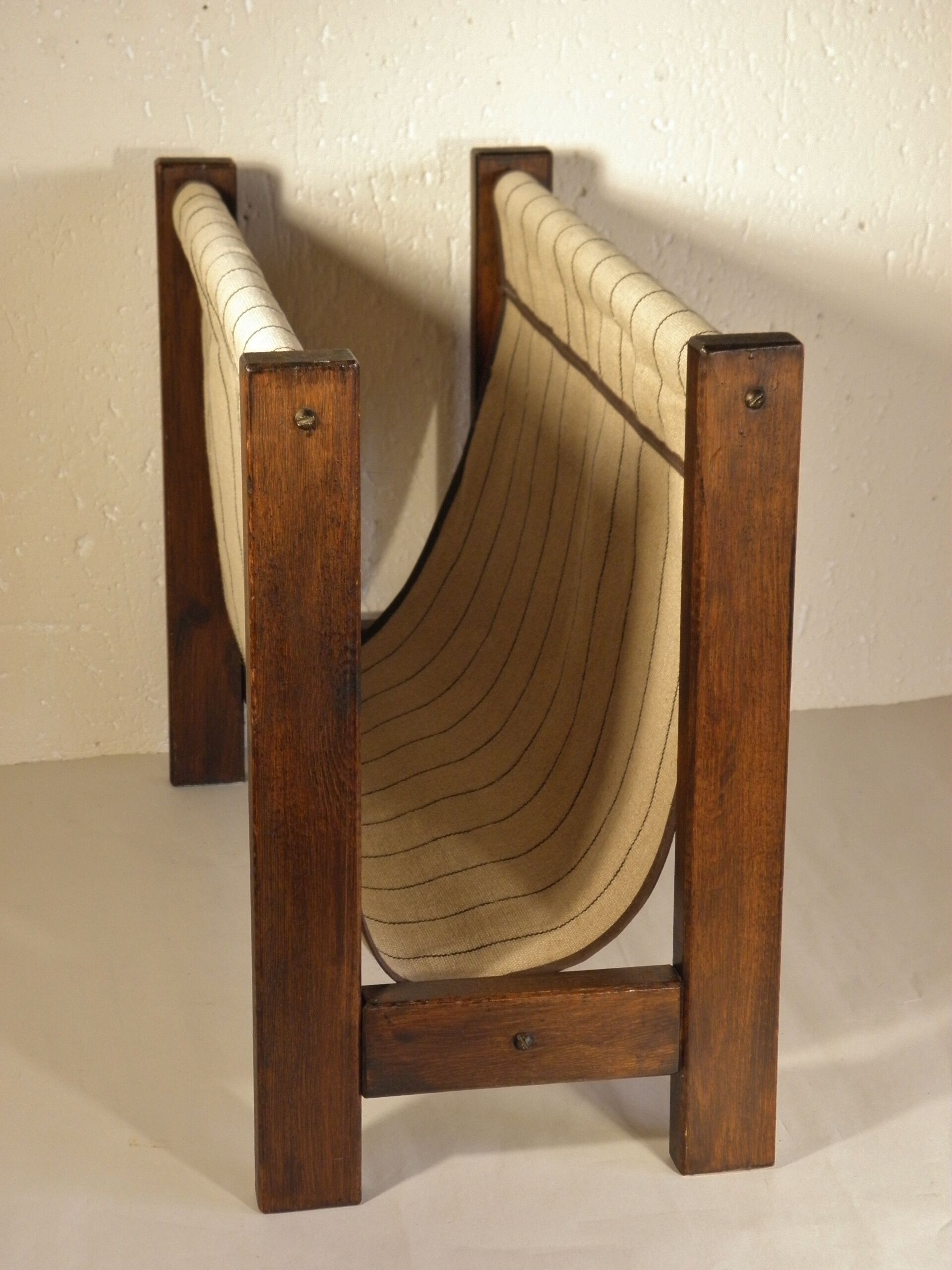 Wood and canvas magazine holders