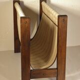 Wood and canvas magazine holders