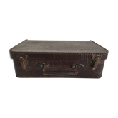 Small suitcase cardboard way crocodile