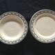 Set de 9 et 6 assiettes en faïence terre de fer de Salins début 20e décor gris vert