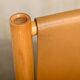 Armchair Wood and cognac colored Saddle Leather, Ibisco Italy 1970s
