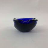 Mid century design set of 4 blue murano glass bowls , 1970's