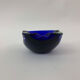 Mid century design set of 4 blue murano glass bowls , 1970's