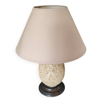 Lampe œuf d’autruche en pierre